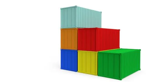 CONTAINER on white background for shipping concept 3d rendering. 库存插图