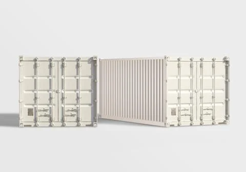 Container white blank (10) Stock Illustration