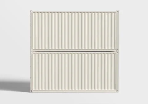 Container white blank (4) Illustrazione stock