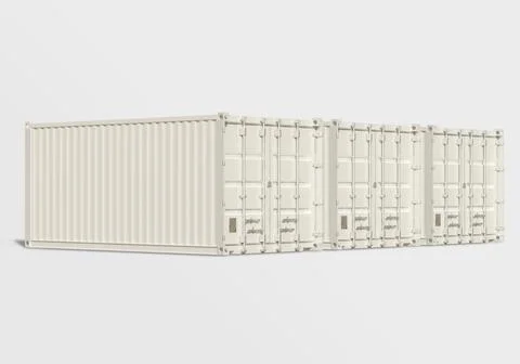 Container white blank (8) Stock Illustration