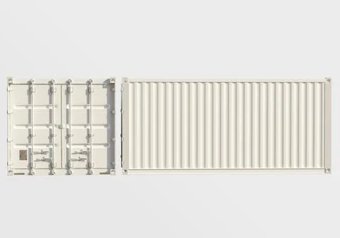 Container white blank (9) Illustrazione stock
