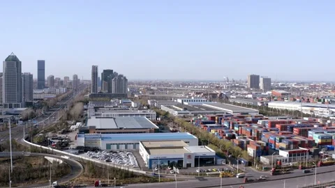 Container yard Видео 172494634