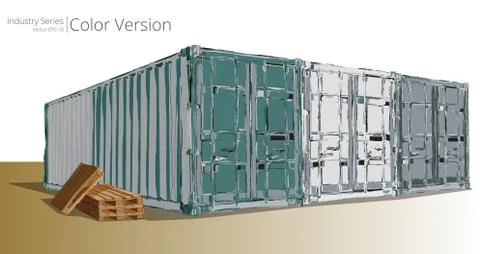 Container Yard. Stock Illustration