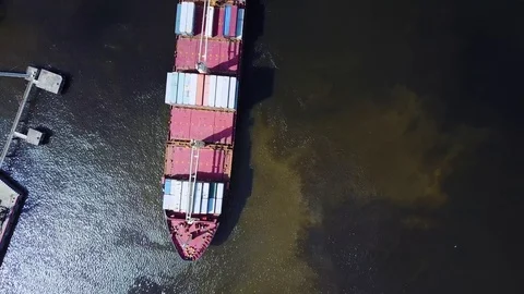 Container,container ship in import export and business logistic.By crane ,Trade Video stock 78087764