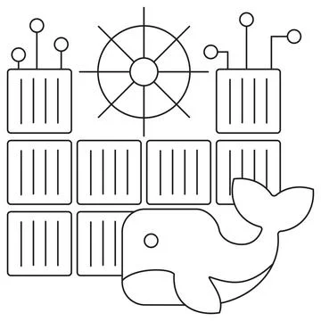 Containerization in Machine Learning Infrastructure Icon 스톡 일러스트