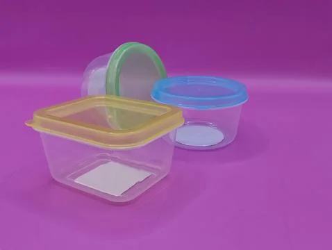 Containers are transparent on the background Stock Photos