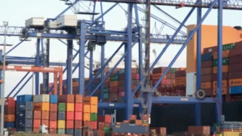 Containers blur effect Stock Footage 172010356