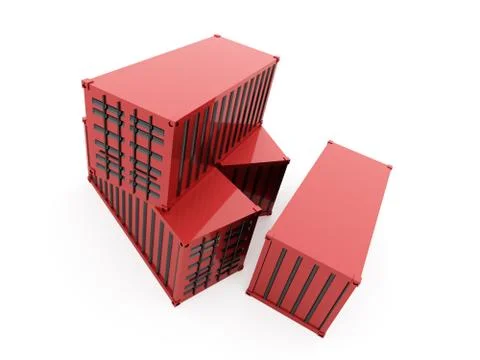 Containers concept rendered Stock Illustration