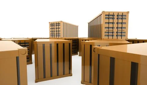Containers concept rendered Stock Illustration