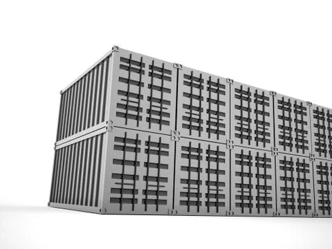 Containers concept rendered Stock Illustration