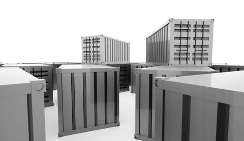 Containers concept rendered Stock Illustration