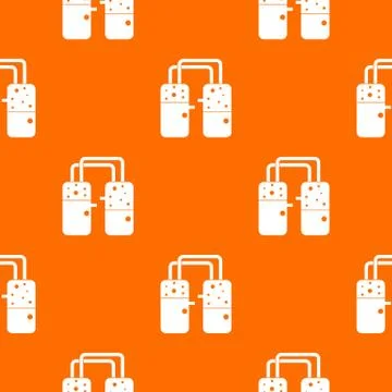 Containers connected with tubes pattern seamless Ilustración de archivo