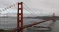 Containers Freight Cargo Ship Passing, San Francisco Skyline, Golden Gate Bridge HD Footage