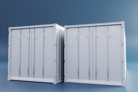 Containers isolated on blue background Stock Illustration