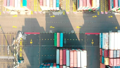 Containers landfill Stock Footage 147218719