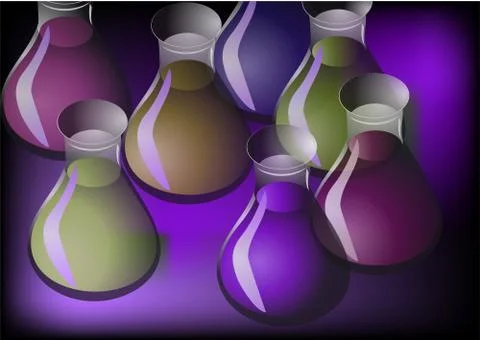 Containers with liquids Stock Illustration