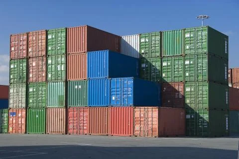 Containers port Stock Photos