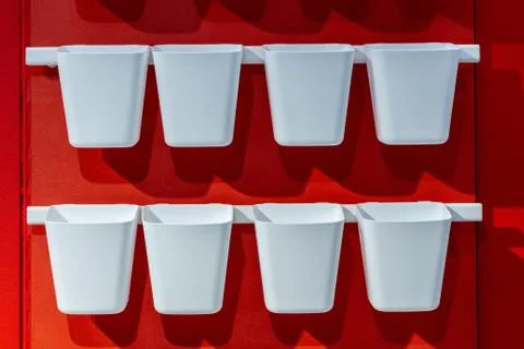 Containers on a red background Foto stock