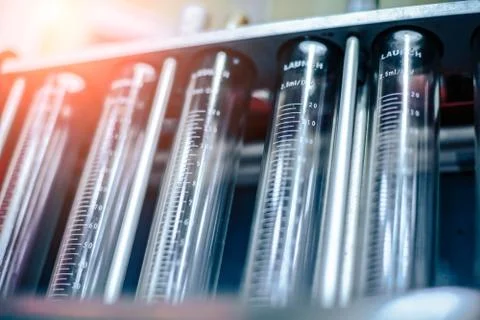 Containers with a scale in the device Stock Photos