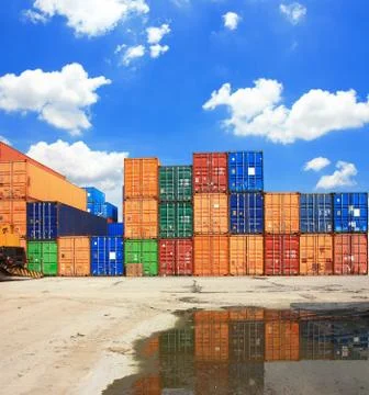 Containers shipping Stock Photos