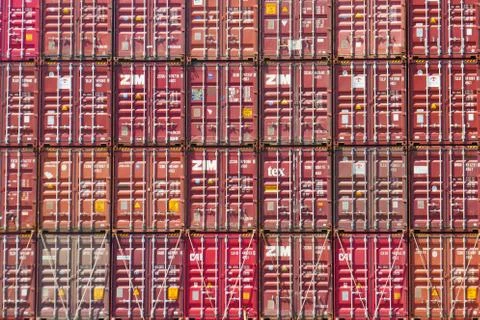 Containers Stack Multi Color Stock-Fotos