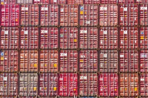 Containers Stack Multi Color Stock-Fotos