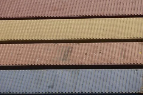Containers Stack Multi Color Stock-Fotos