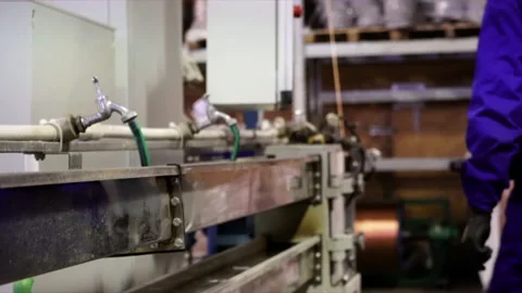 Containers in which the electrical cables are cooled Stock Footage 153178960