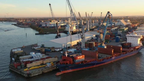 Containership Video stock 107459946