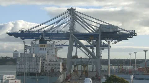Containership loading time lapse Stock Footage 11281434