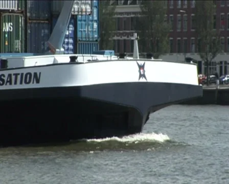 Containership Rotterdam (close) Stock Footage 8344496