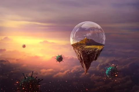 Containment action - Le confinement Stock Illustration