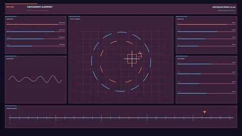 Containment Alignment HUD Seamless Loop Stock Footage 342203759