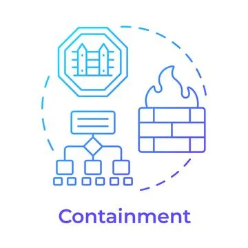 Containment blue gradient concept icon Stock Illustration