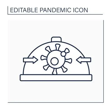 Containment line icon Stock Illustration