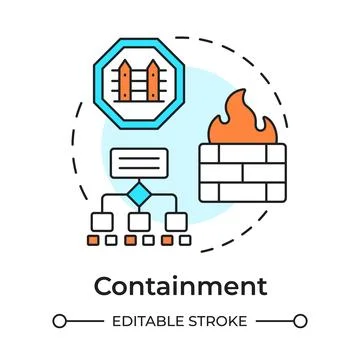 Containment multi color concept icon Stock Illustration