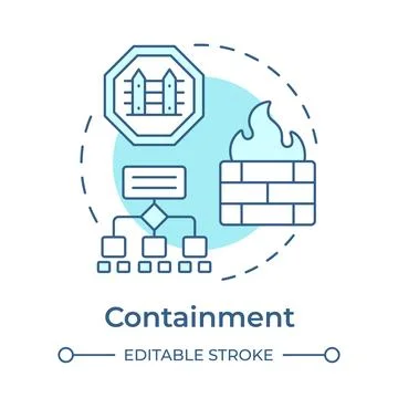 Containment soft blue concept icon Stock Illustration