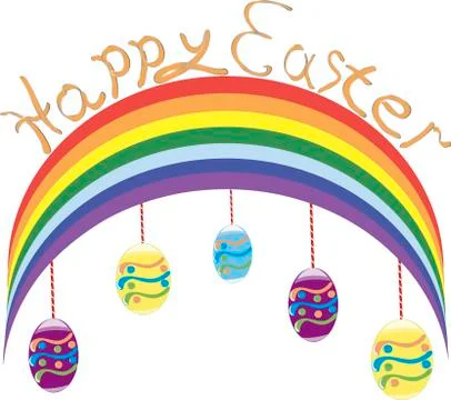 Contains the image of the Easter banner with flowers and eggs Stock Illustration