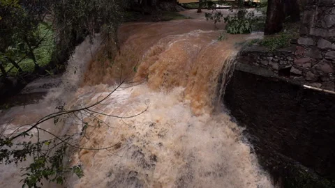 Contaminated cascade Stock Footage 329133874