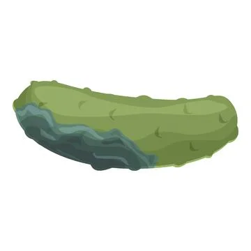 Contaminated cucumber icon cartoon vector. Food bacteria Stock Illustration