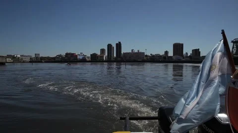 Contaminated river in Argentina Stock Footage 131902575