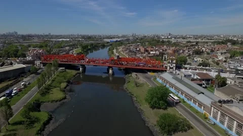 Contaminated river in Argentina Stock Footage 131903350