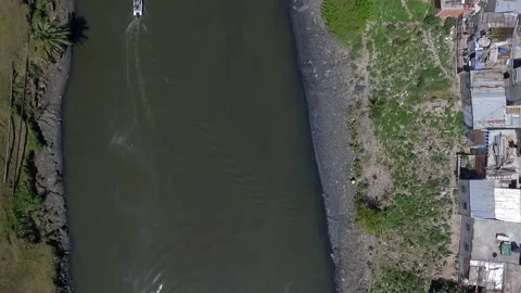 Contaminated river in Argentina Stock Footage 131903483