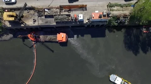 Contaminated river in Argentina Stock Footage 131903599