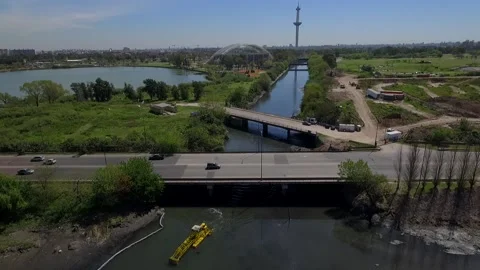 Contaminated river in Argentina Stock Footage 131903744
