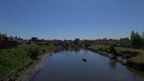 Contaminated river in Argentina Stock Footage 131904531