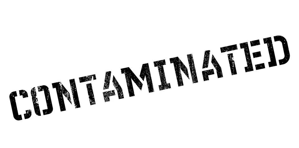 Contaminated rubber stamp Stock Illustration