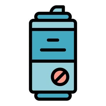 Contaminated soda icon vector flat Stock Illustration