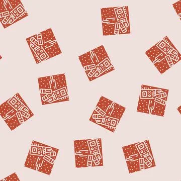 Contaminating soil e waste pollution glyph seamless pattern Stock Illustration