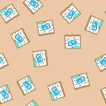 Contaminating soil e waste pollution vector seamless pattern Stock Illustration